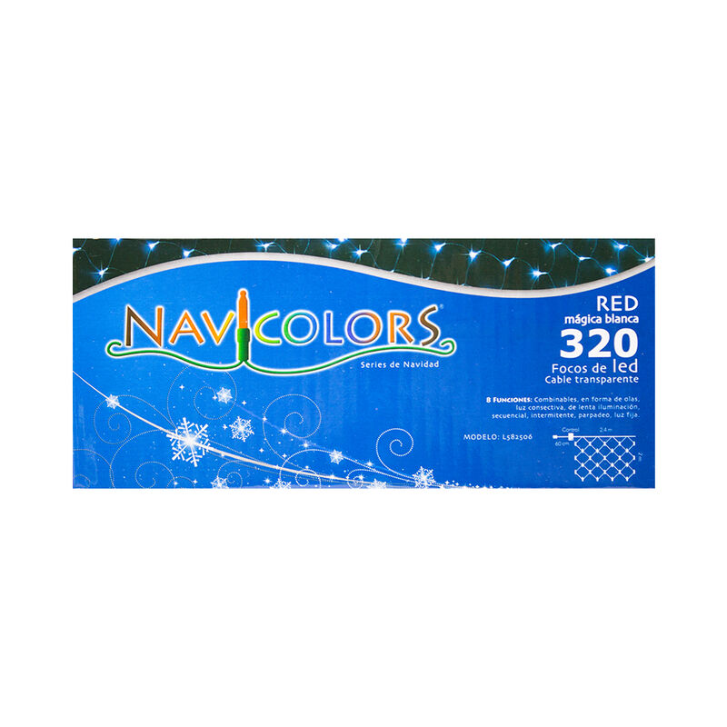 Serie tipo Red Luces LED Blanca 320 focos cable... image number null