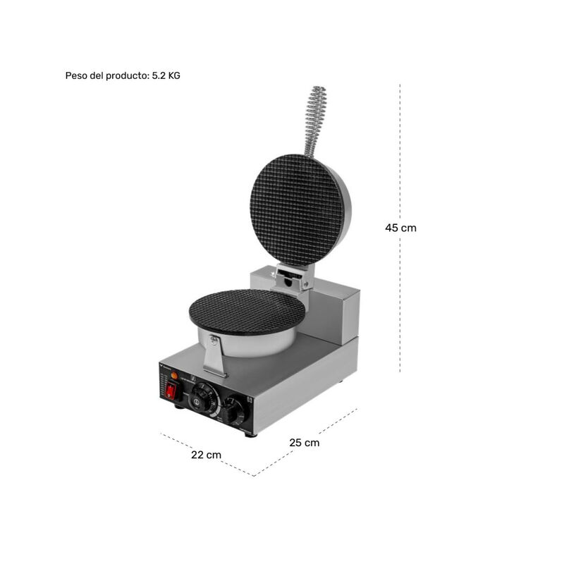 Maquina Conos Marquesitas Individual Temperatur... image number null