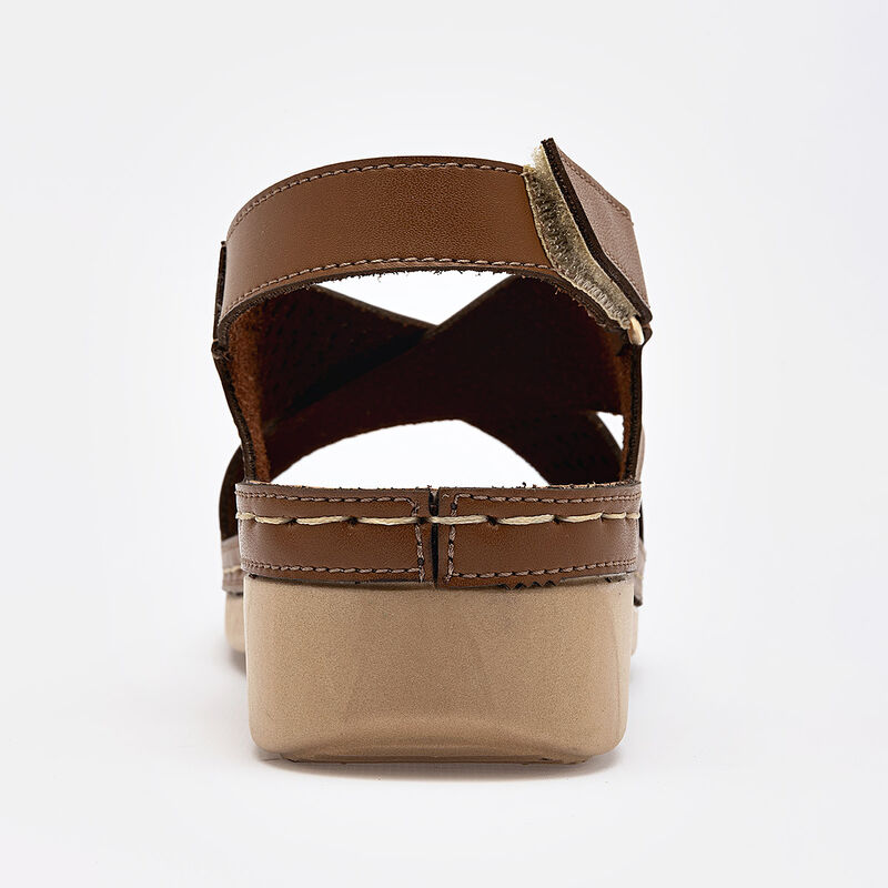 Via Moda sandalia cu&ntilde;a para mujer camel cod 140... image number null