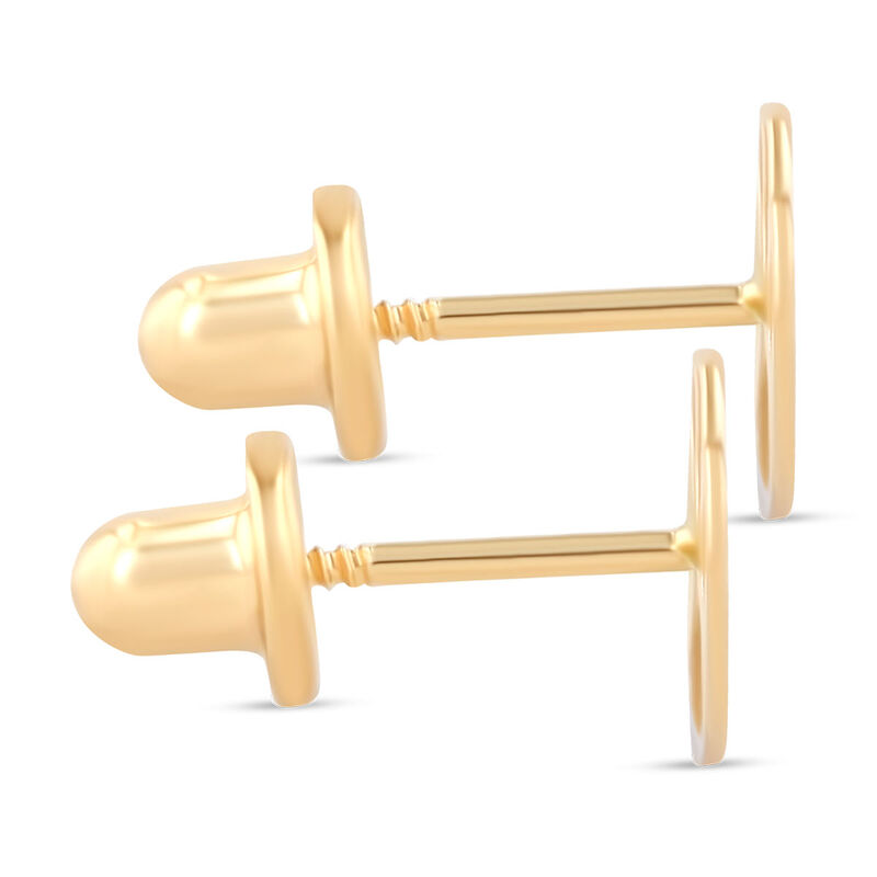 Broqueles De Huella De Oro Amarillo 14k image number null