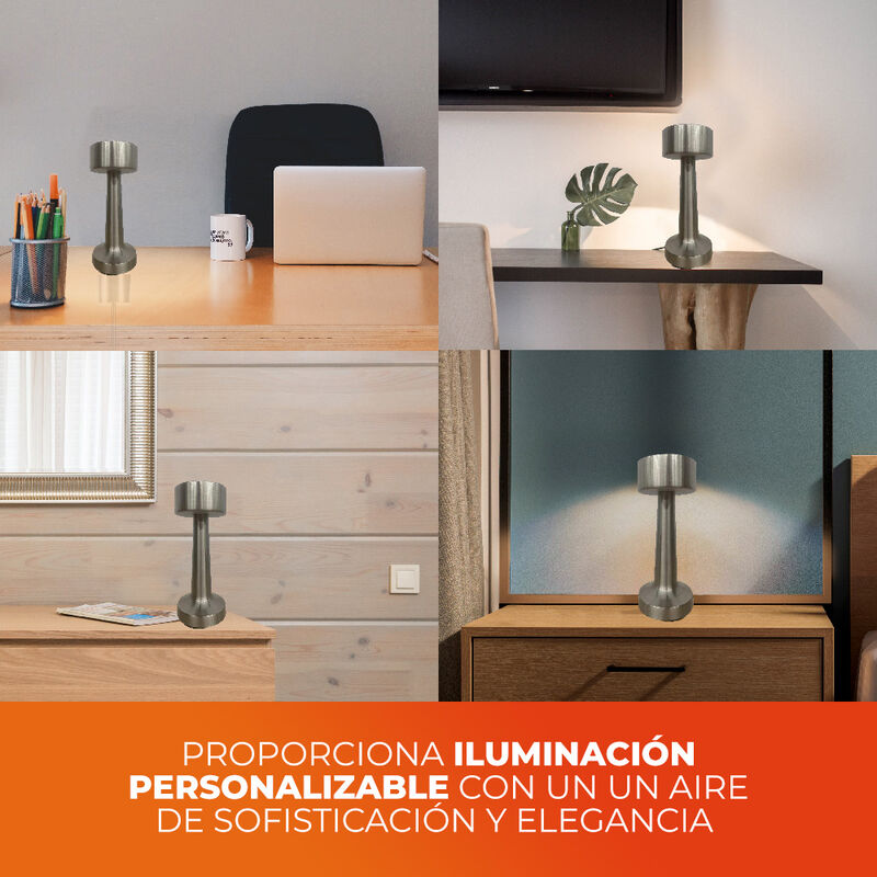 L&aacute;mpara Mesa LED 3W Port&aacute;til Recargable Luz Bla... image number null