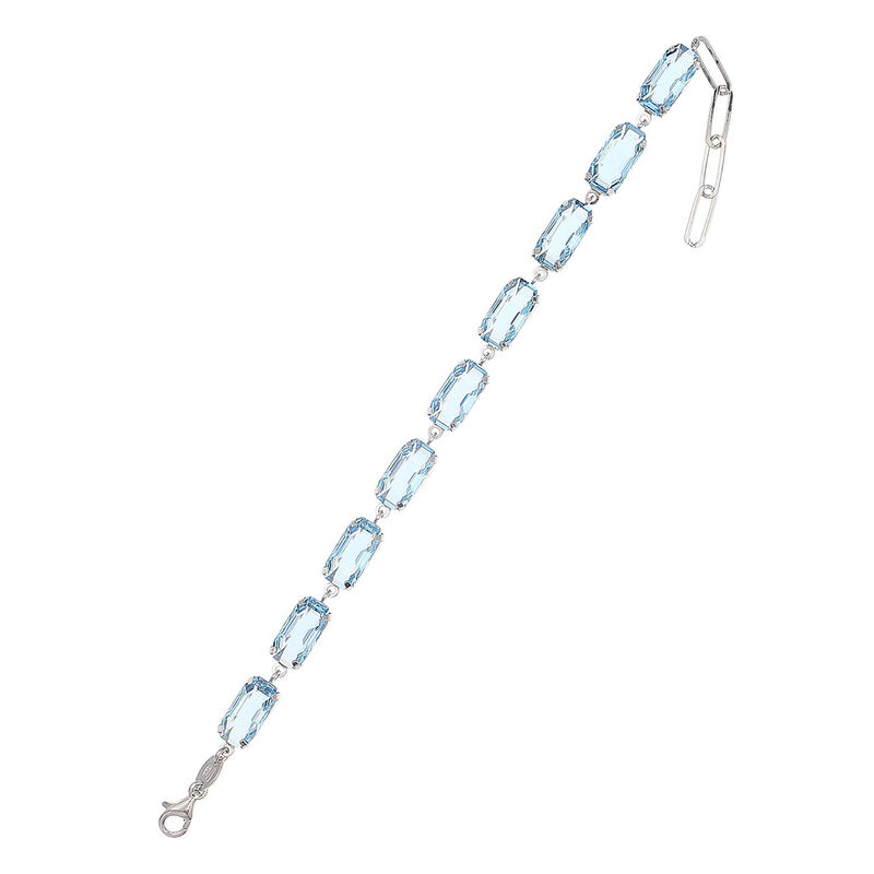 Pulsera De Plata 925 Con Zirconias De Azules (1... image number null