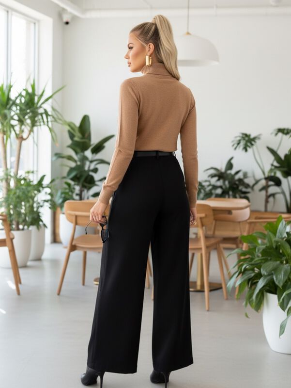 Sueter Mujer De Cuello Alto Suet 1023 Caf&eacute; Clar... image number null