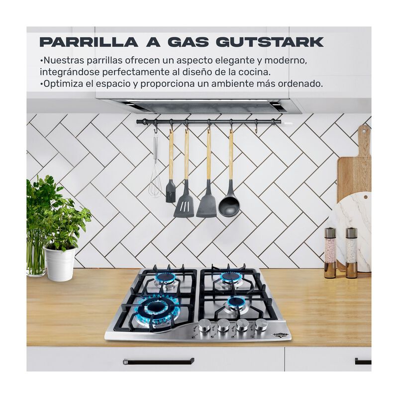 Parrilla Gas 4 Quemadores Acero Inox Hogar Empo... image number null