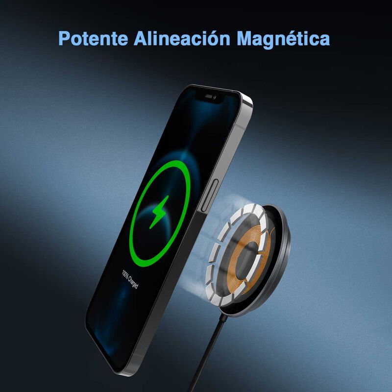 Base Cargador NAZTECH Mag inal&aacute;mbrico 15W Qi pa... image number null