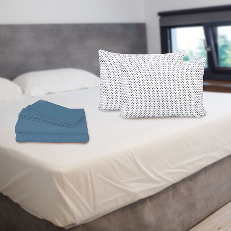 Sábanas Matrimonial Spring Air Azul + Almohada ... image number null