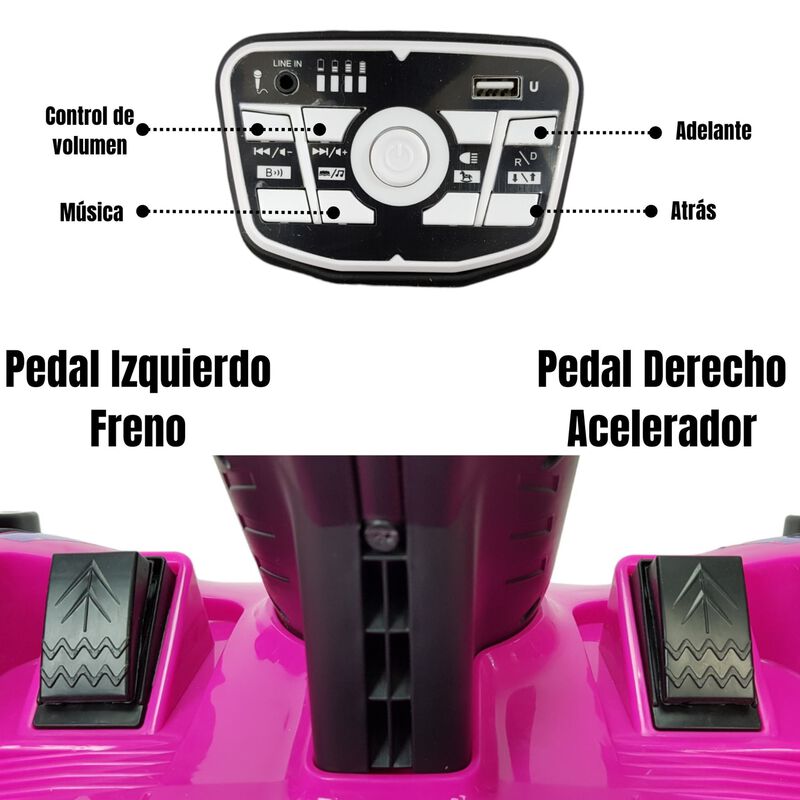 Go Kart El&eacute;ctrico 12v Control Remoto Bluetooth ... image number null