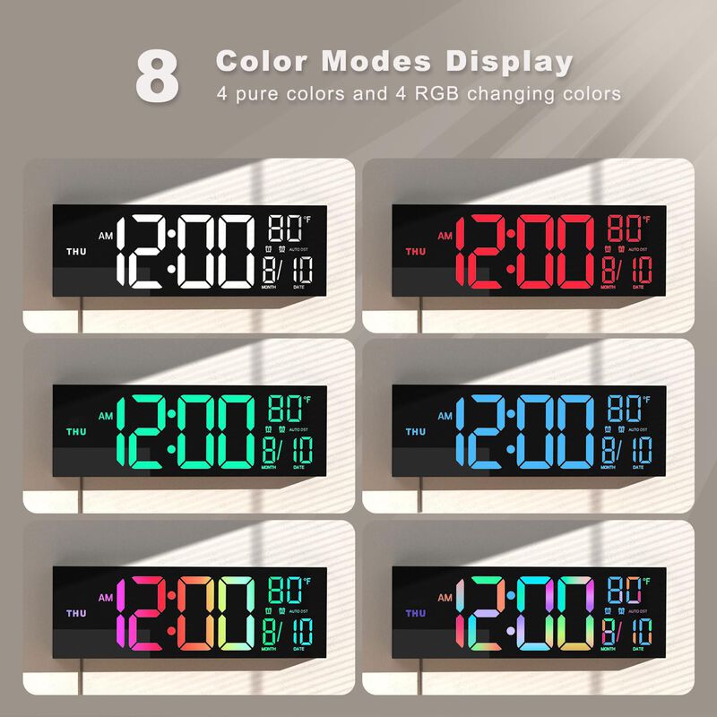 Reloj De Pared Jall 16 Grande Digital Con Mando... image number null