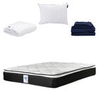 Colch&oacute;n Queen Size Premier + Almohada One + Protector Cloud + 1 juego de S&aacute;banas Softy