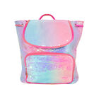 Mochila Infantil Con Lentejuelas Bicolor Dorsal Color Fiusha