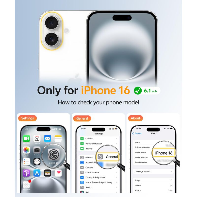 Funda FNTCASE para iPhone 16 Transparente con P... image number null