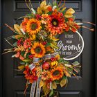 Corona Soomeir 61 cm Girasoles Oto&ntilde;o Para Puerta De Entrada