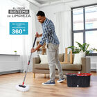 Trapeador Giratorio Spin Mop 360° Sistema De Limpieza Rojo con Negro