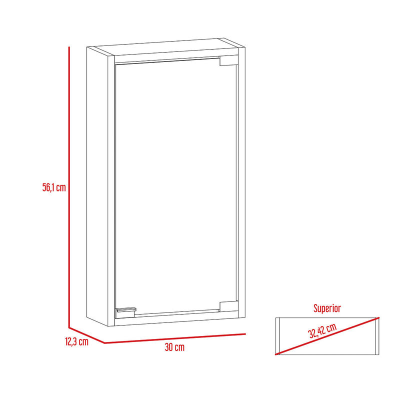 Gabinete de Baño Merlo color Wengue Con Espejo ... image number null