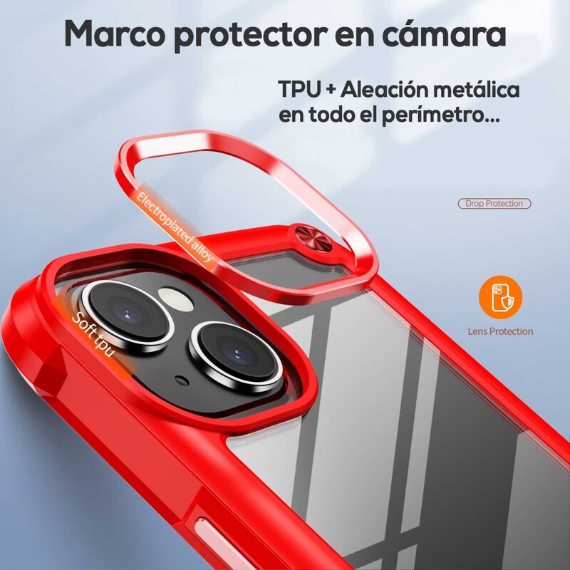 Funda Tekku Shock Hardshell Para Iphone 15 Roja... image number null