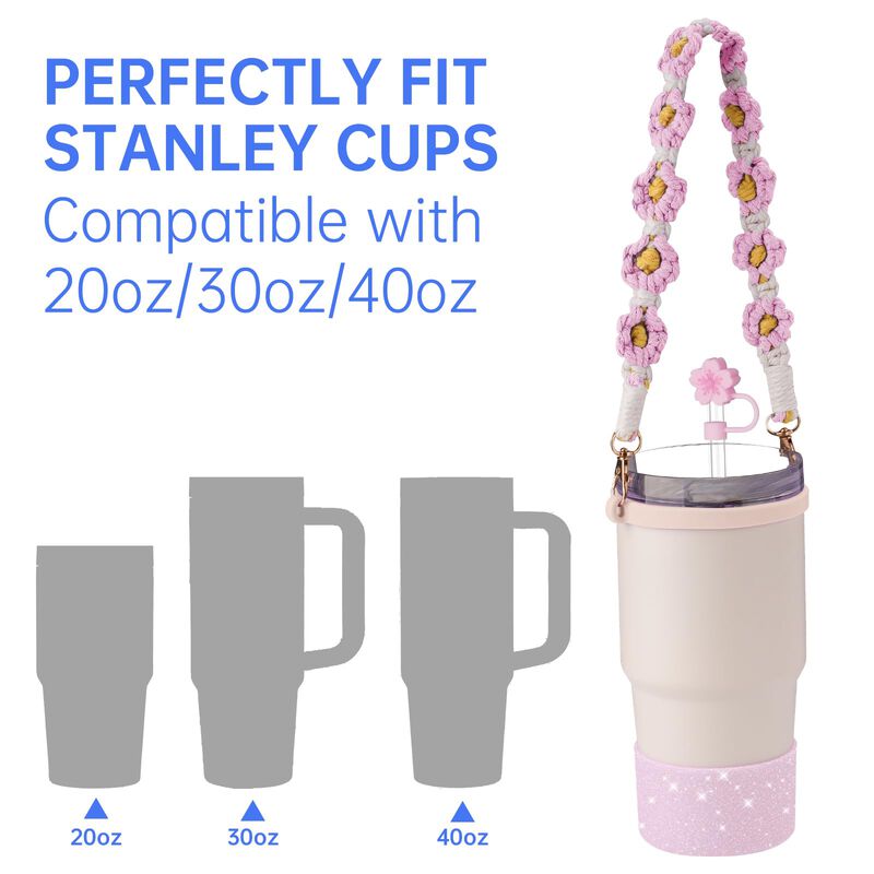 Set De Accesorios Rosa Nihome Para Taza Stanley... image number null