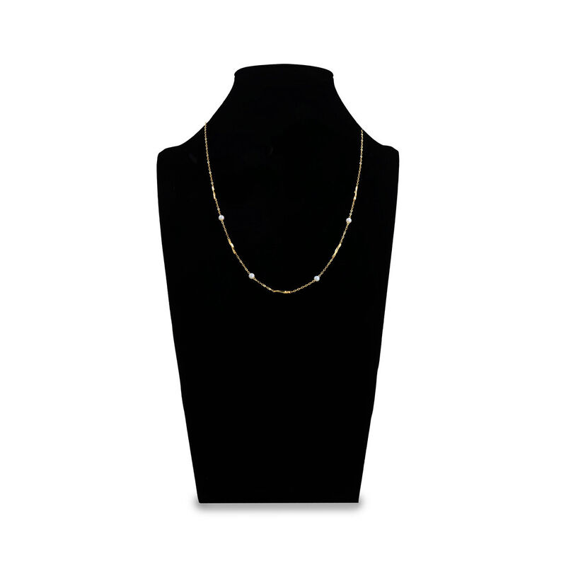 Juego De Oro Diamantado 10k Con Perlas | Bizzar... image number null