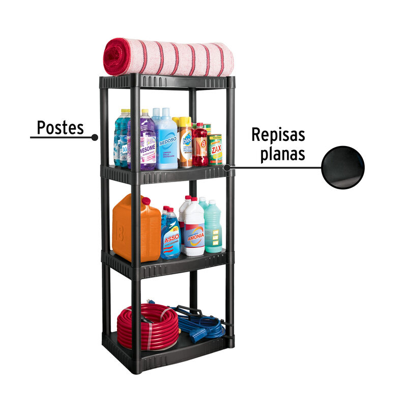 Estante Plástico 4 Repisas Pretul image number null
