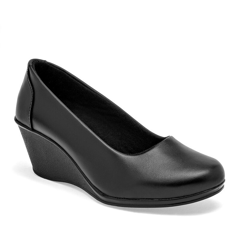 Giland Zapato de horma c&oacute;moda para mujer negro image number null