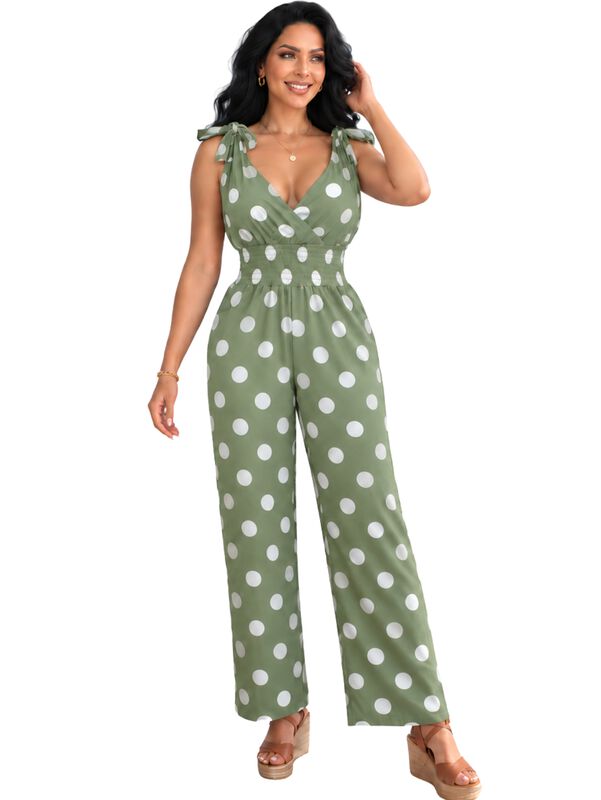 Jumpsuit Elegante De Lunares Para Mujer Ves-107... image number null