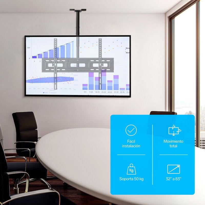 Soporte de techo para pantallas de 32" a 83" image number null