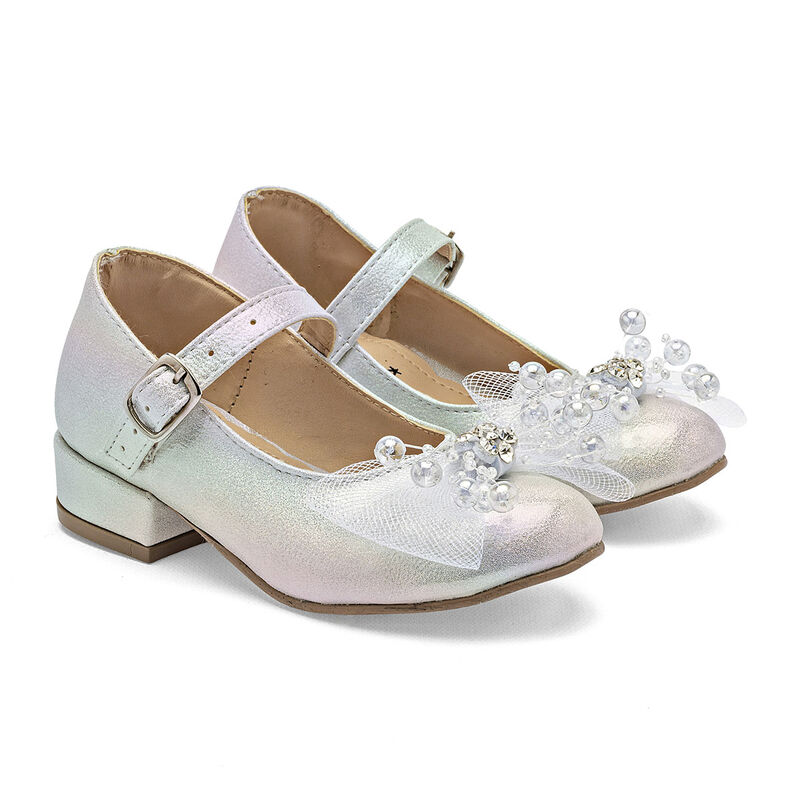 Moramora Zapato Graduacion Plata Para Ni&ntilde;a 1467... image number null