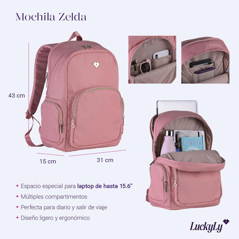 Mochila Laptop Mujer Moderna, Backpack Ejecutiv... image number null