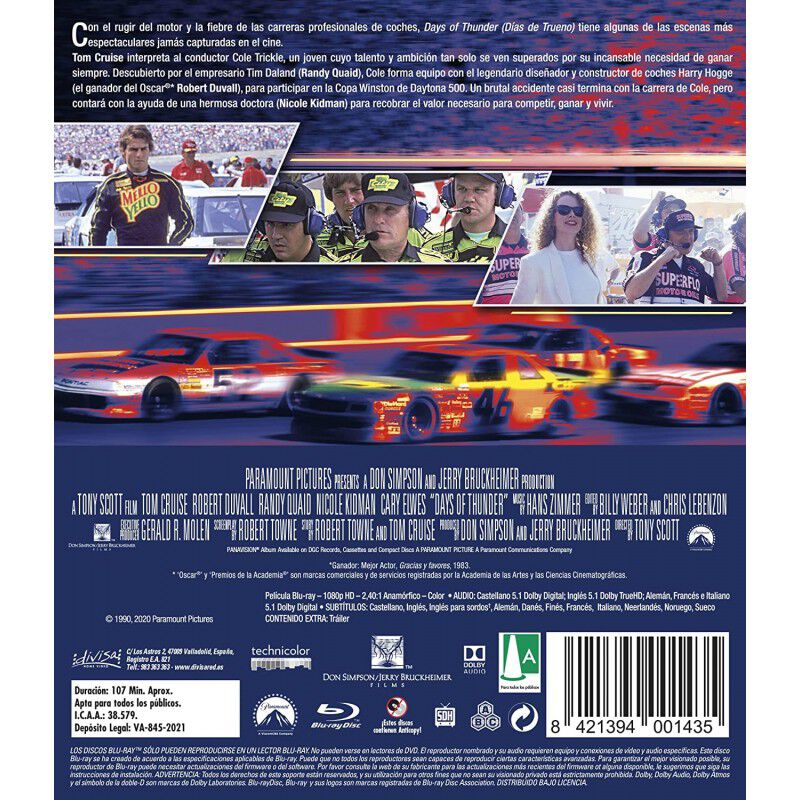 D&Iacute;as de trueno - BD [Blu-ray] image number null