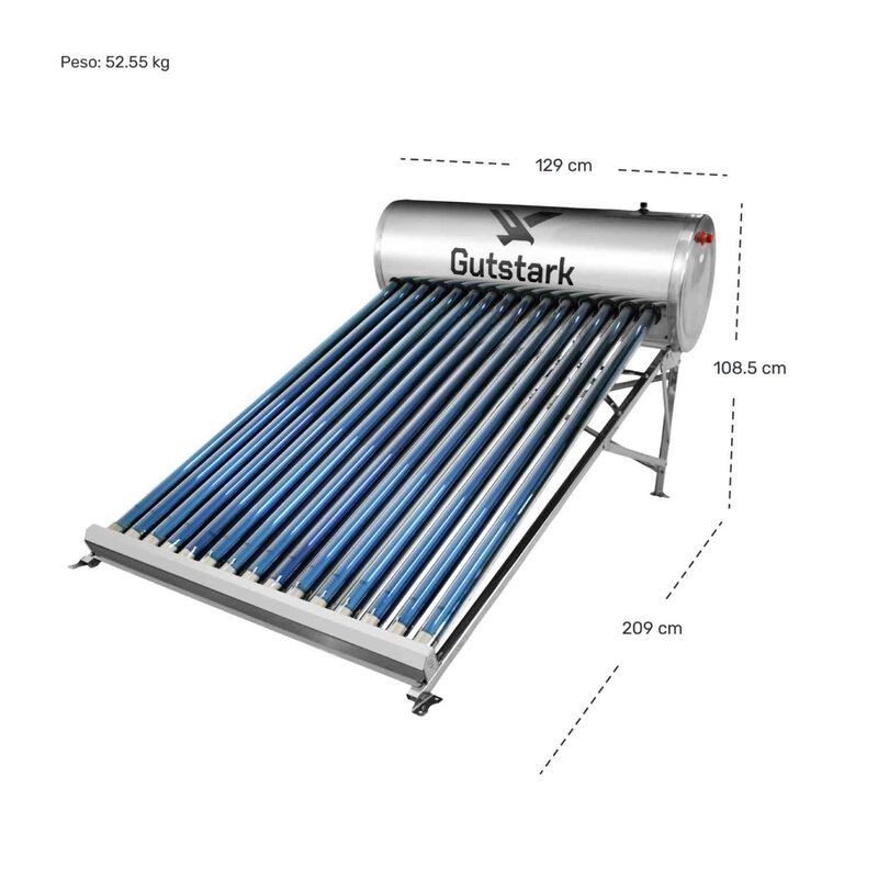 Calentador Solar Eco 15 Tubos 180 Litros 7 Pers... image number null