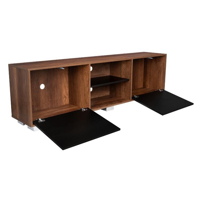 Mesa Para Tv Clasic Cobre Y Wengue Virtual Mueb... image number null