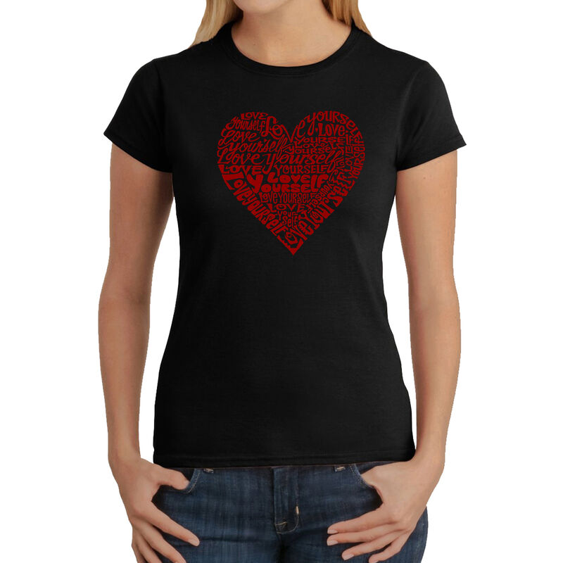 Camiseta Word Art Para Mujer - &Aacute;mate- Negro image number null
