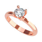 Anillo de Compromiso de 14K con Diamante de Laboratorio 0.70 CT F VS1 Talla 10.5 ORO ROSA 14K &ndash; / M358-70-14R-LG-105