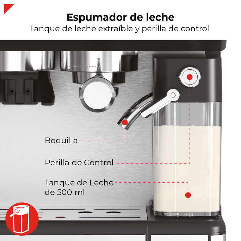 Cafetera Semiautom&aacute;tica Con Molino 1350 W Bogne... image number null