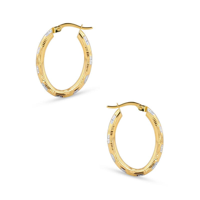 Arracadas Oro Amarillo Platinado 10k 22x14 Mm |... image number null