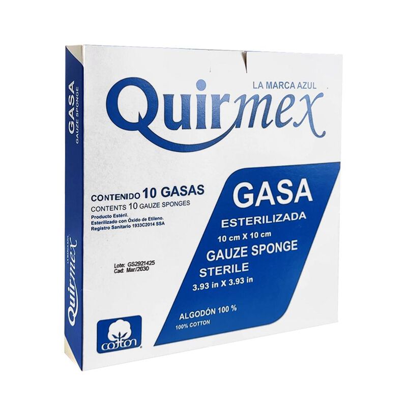 Gasa Quirmex 10x10 Cm 10 Pzs image number null
