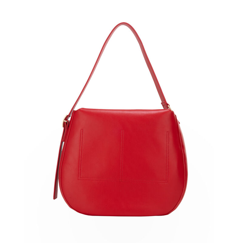 Bolsa Hobo Grande Con Charm Color Rojo image number null