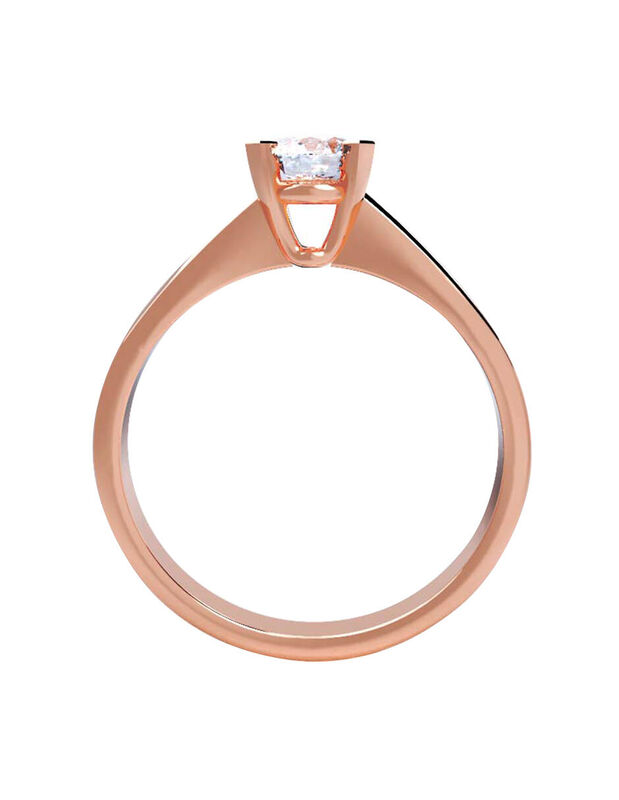 Anillo de Compromiso en Oro de 14K con Circonia... image number null