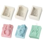 Molde De Jab&oacute;n Sunch Craft Pack De 3, 7,5 &times; 8,9 cm, Beige, Silicona