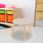 Mesa Infantil de Madera Circular para Niños-Gris Claro