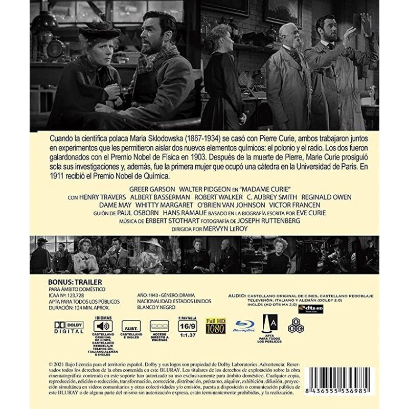 Madame Curie [blu-ray] (1943) image number null