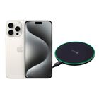 iPhone 15 Pro Max 256GB Blanco E-SIM Reacondicionado + Cargador Gen&eacute;rico