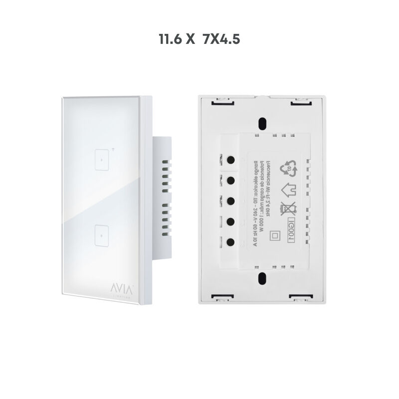 Pack 2 piezas Apagador De Pared Touch De Dos Mó... image number null