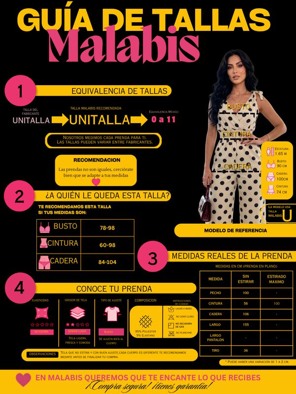 Jumpsuit Elegante De Lunares Para Mujer Ves-107... image number null