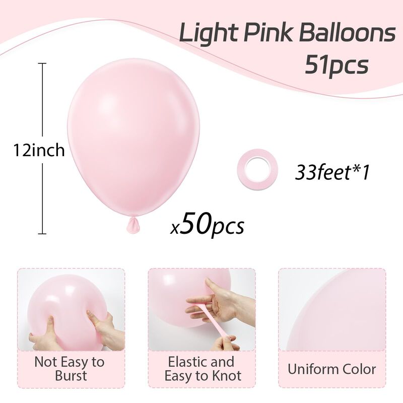Globos Awenztech 30 cm Rosa L&aacute;tex 50 Uds image number null
