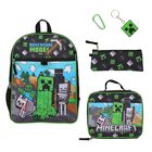 Set Escolar Bioworld Minecraft De 5 Piezas: Mochila De 40 Cm + Acc