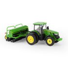Tractor De Juguete Ertl John Deere 7215r Con Taladro De Granulaci&oacute;n 1590 1:64
