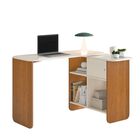 Escritorio En L Bertolini Nomad 4 Nichos Cerezo Off White