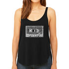Tank Top Holgado Word Art Para Mujer - Los 80- Negro