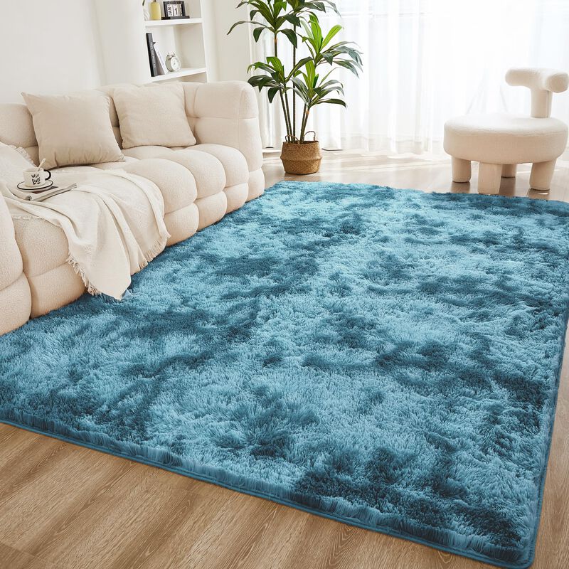 Alfombra Litanika 122x183 Cm Tie-dye Azul Pavo ... image number null
