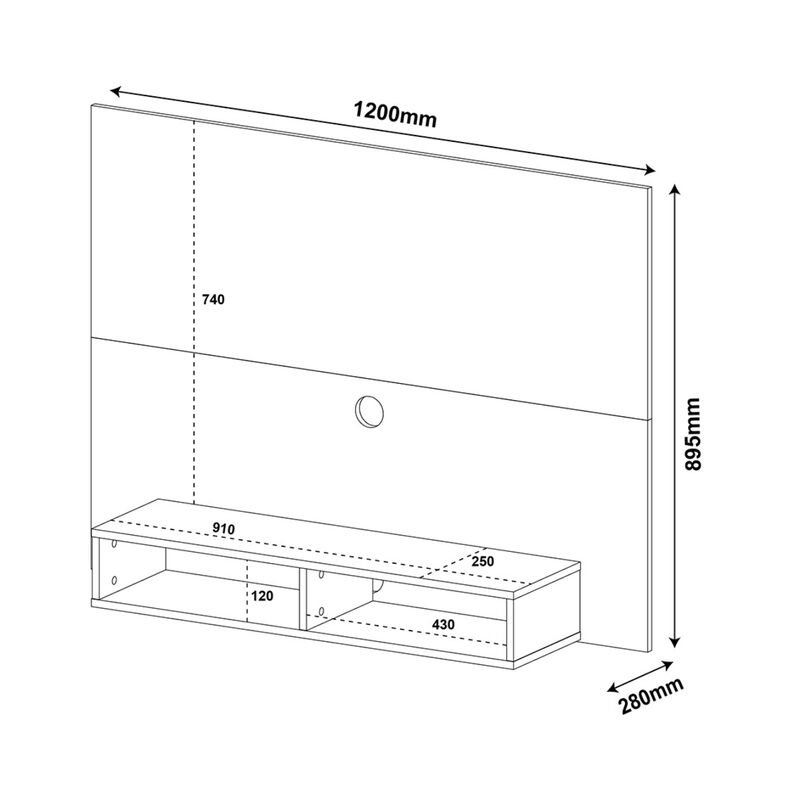 Panel para TV Bertolini Flash Blanco image number null
